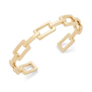 NWT ROCKSBOX SLATE HUXLEY CUFF BANGLE BRACELET CHAIN GOLD TONE BOX INCLUDED